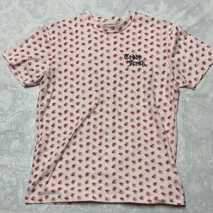 Teddy Fresh Pink Floral Print Crewneck T Shirt Size Small